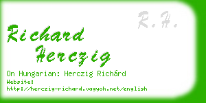 richard herczig business card